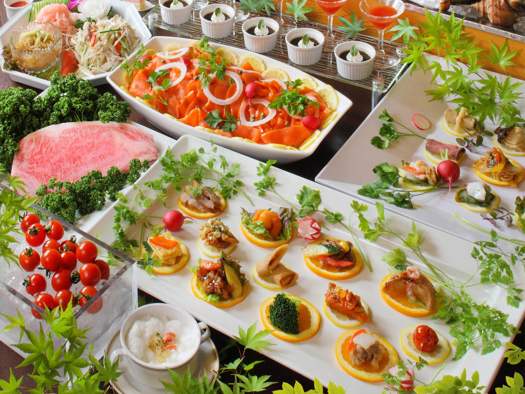 Asaya Hotel Nikko Eksteriør billede A selection of canapés